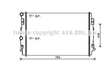 AVA QUALITY COOLING Jäähdytin,moottorin jäähdytys VW2344